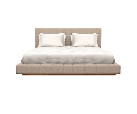 Alston King Bed Frame (Beige)