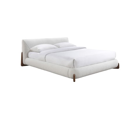 Freida Queen Bed Boucle Fabric Bed Frame