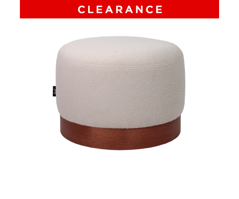 Houms Round Boucle Fabric Ottoman Ø58.5cm (Beige)