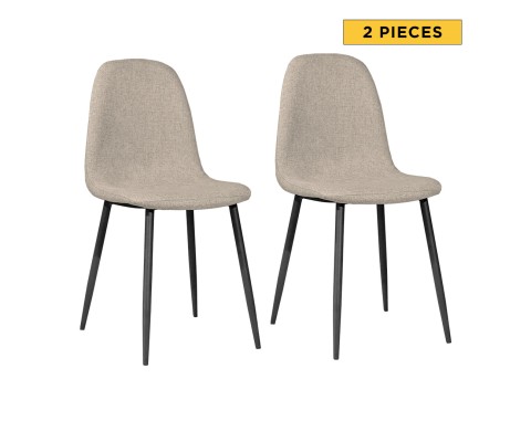 2pcs Olva Chair (Beige)