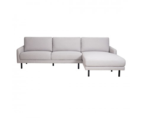 Finnland L-Shape Sofa Left Side Chaise (Light Grey)