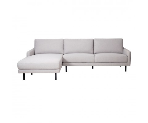 Finnland L-Shape Sofa Right Side Chaise (Light Grey)